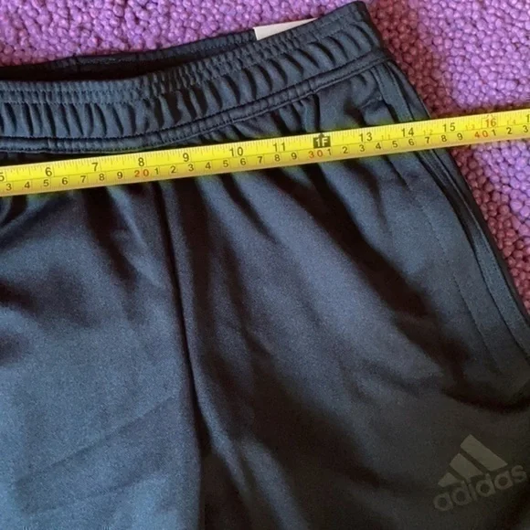 NWT Adidas soccer track training joggers skinny pants unisex black on black XS - Picture 7 of 10